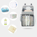 Baby Crib Hanging Bags Portable Bedside Organizer Storage Bag Box (Grey) A
