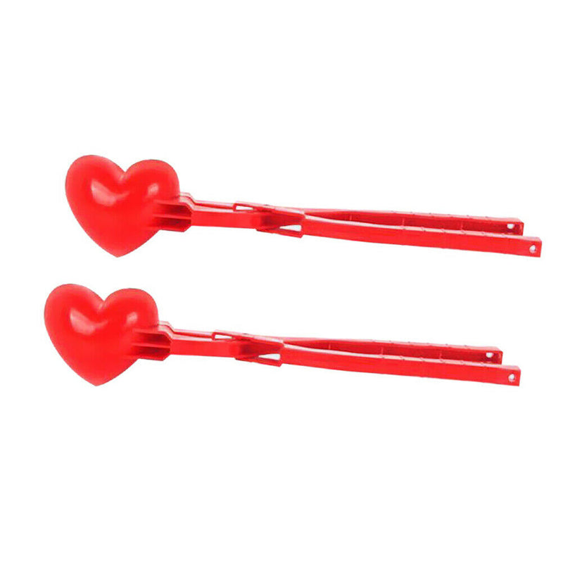 Heart-shaped Snowball Clip Funny Snowball Mold Kids Outdoor Toys (30x8cm)