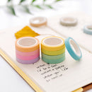 12x rainbow sticky paper colorful masking adhesive tape scrapbooking  FT
