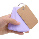 6 Pieces Multicolor Kraft Paper Binder Ring Easy Flip Study Card Cards Z1M4