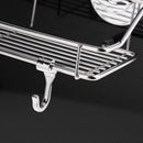 Vacuum Suction Type Bathroom Kitchen Storage Rack Shelf Holder with 3 Hooks