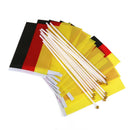 Germany Flag German National Flags Hand Waving Flag Banner with Poles 12Pcs