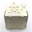Log Wood Muslim Islam Castle Ornament Eid Mubarak Ramadan Home Party Craft  B8C1