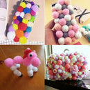 500Pcs Vibrant Colours Fluffy Small Craft Pompoms 18mm Orange