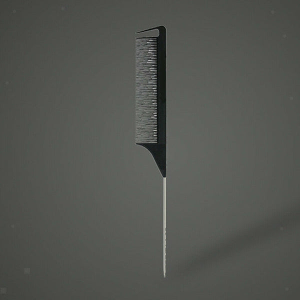 ABS Plastic Weaving Sectioning Highlight Foiling Comb Tail Combs Black