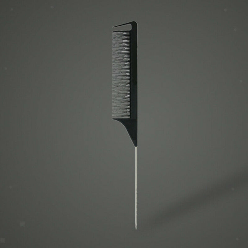 ABS Plastic Weaving Sectioning Highlight Foiling Comb Tail Combs Black