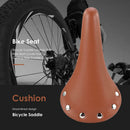 Bicycle Saddle Leather Soft Bike Seat Cover Mat MTB Bike Cushion (Brown)