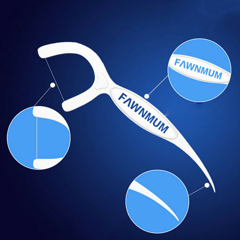 100Pcs/Pack Sticks Health Tooth Clean Picks Dental Floss Flosser Toothpicks Ew