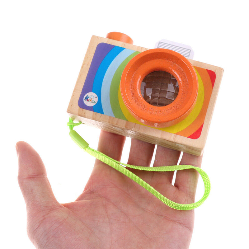Kids Wooden Toys Camera Kaleidoscope Educational Magic Kaleidoscope Children -OZ
