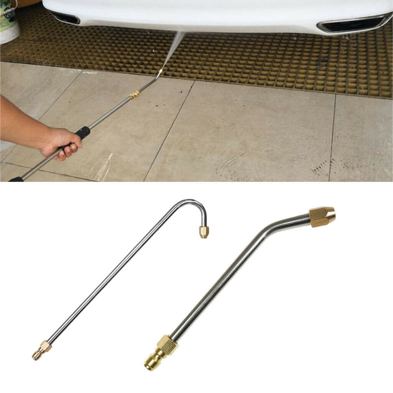 2 x 1/4 Inch Pressure Washer Nozzle Lance Angled Lance Extension Metal Pole Car