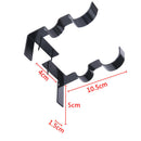 2Pair of Curtain Rod Brackets Pole Holders Double No Drilling for Drapery
