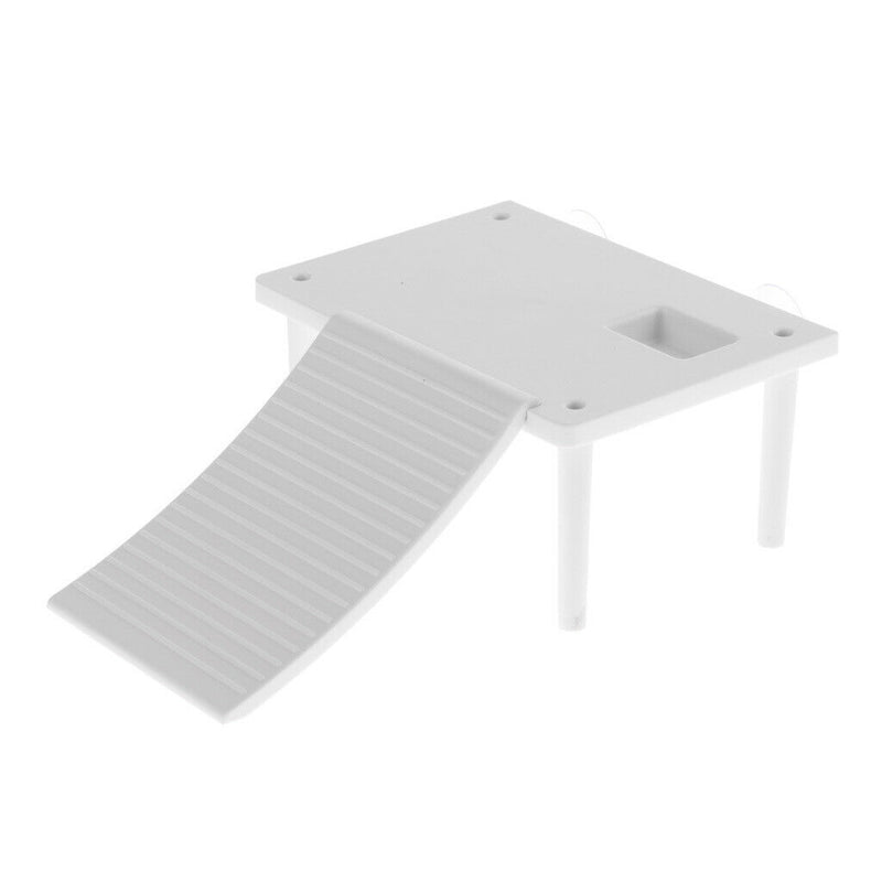 Reptile Resting Terrace Aquarium Turtle Basking Platform w/ Suction Cup