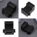 4Kx2K 2.0V HDMI Female To Female Adapter 90 Degree Port Connector Plug