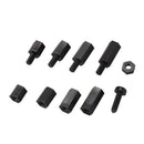 300pcs M3 Nylon Hex Screw Nut Spacer Standoff Varied Length Assortment Blac Z3H1