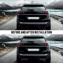for Peugeot 3008 5008 Allure 2017 - 2019 Exhaust Pipe Tail Cover ABS Rear E B2M6