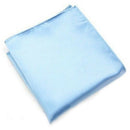 Men's Pocket Hanky Plain Color Wedding Party Square Hankerchief (Light Blue