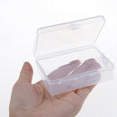 9cm*6.5cm*3cm Transparent Plastic Storage Box Clear Square Multipurpose FE JR