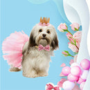 Tutu Skirt Dog Birthday Set Pet Decoration Crown Hat Party Supplies Headdress
