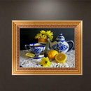 DIY 5D Diamond Embroidery Painting Tea Time Rhinestone Cross Stitch Decor