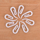 Plastic 100PCS White Plastic 6 shape Window Curtain Pleat Hooks Hanging Hooks