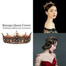 Retro Palace Baroque Queen Crown Glass Round Crown Hairband Full Circle Cro
