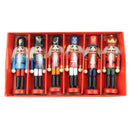 6pcs Wooden Nutcracker Soldier Gift Christmas Ornaments Decor 5inch