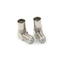 5PCS Right Angle TV Aerial F Connector Adapter RF Coaxial TV Cable Male  Z