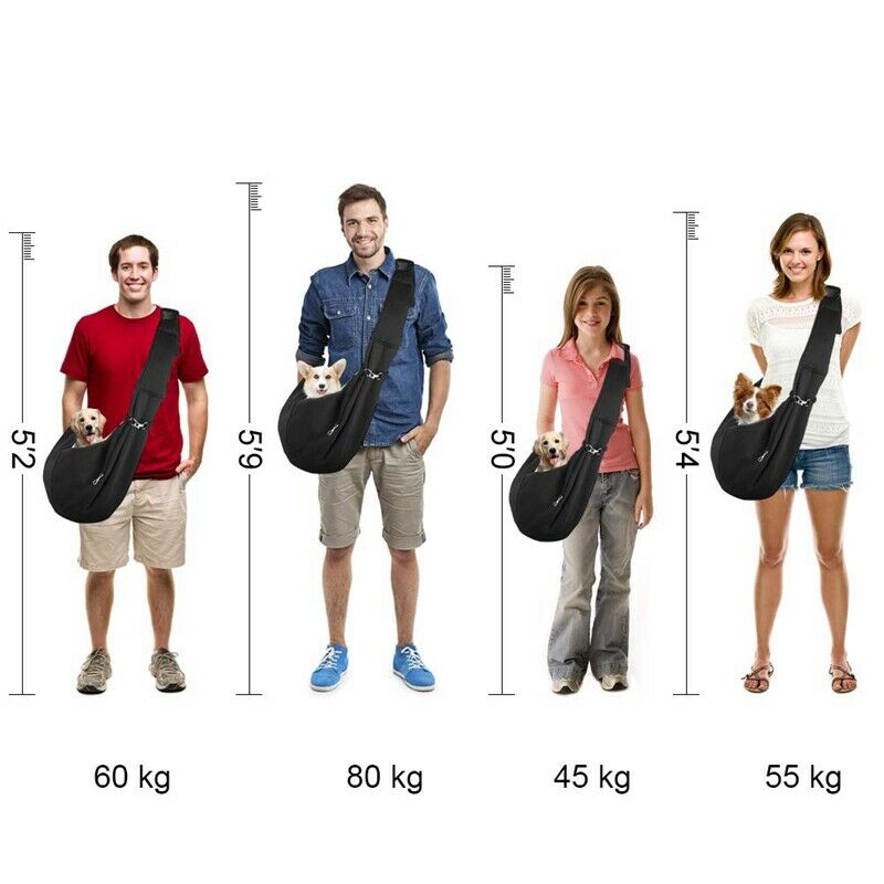 Pet Carrier, Hand Free Sling Adjustable Padded Strap Tote Bag Breathable Sh