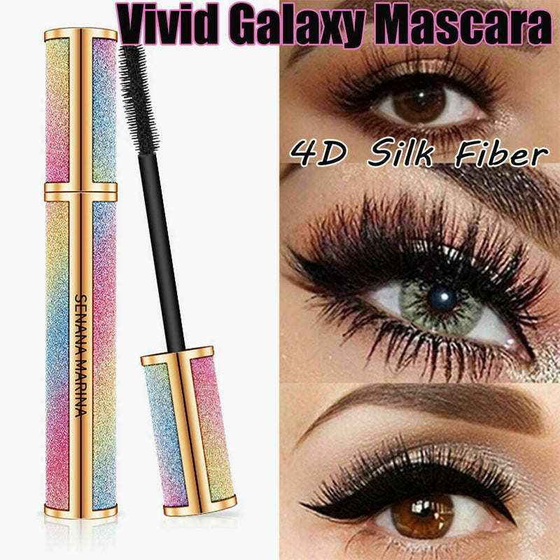 Waterproof Vivid Galaxy 4D Silk Fiber Lashes Thick Lengthening Long LASTING AU^^