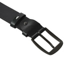 Dnuxlou New Men Leather Belt Classic Belt Pin Buckle (black)