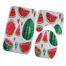 Toilet Seat Lid Cover Watermelon Fruit Design Soft Bathroom Mat Set