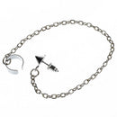 Fashion Lady Spike Stud Chain Linked Ear Cuff Earrings
