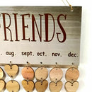 Wooden Birthday Calendar Board DIY Family & Friends Birthday Sign Special D Z1W8