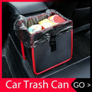 Portable Car Trash Can Hanging Wastebasket Back Seat Storage Bag Organizer