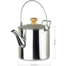 Portable 2000Ml Outdoor Kettle Camping Hiking Stainless Steel Teapot Kettle