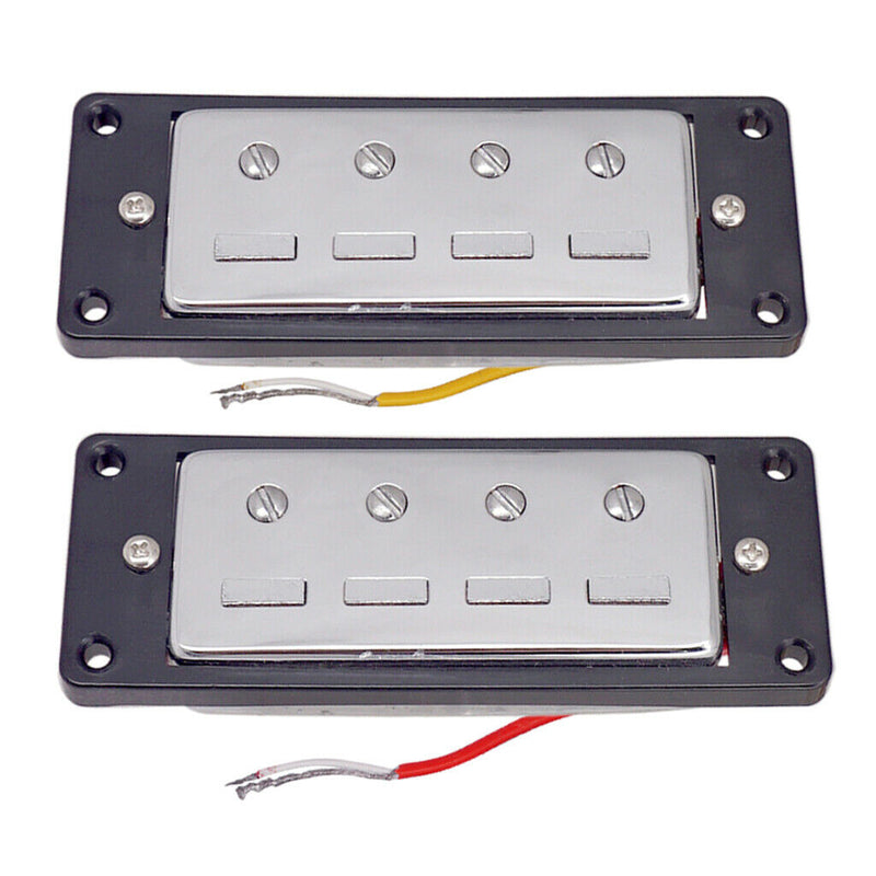 Set Mini  Pickup Bridge And Neck For 4 String Bass Guitar DIY Parts