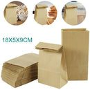 Kraft Paper Food Carrier Bags Takeaway With Flat Handles (180 * 50 * 90 mm)