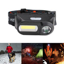 Portable 300lm DC 3W XPE/COB LED Torch Flashlights 6 Modes USB Headlight