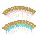 24pcs Glitter Clothes Cupcake Toppers Baby Shower Birthday Party Food Decor