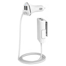 Dual USB Cigarette Socket Lighter Car Charger with 2 Ports USB Adapter White