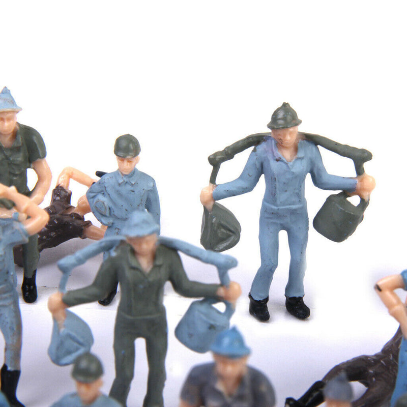 Railway Construction Workers Figures 1:42 Scale Railroad Worker People