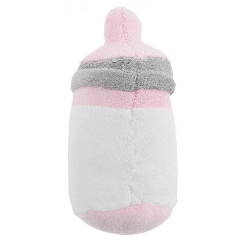 2 pcs NEW Tough Plush Squeaky Baby Bottle Toys Dog/Puppy/Cat Pets Supplies