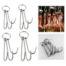 4x Meat Hooks Bacon Roast Duck Storage Ring Tool Hanger Kitchen Utensil