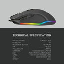 Fantech X5s Computer Wired Mouse 4800 DPI USB Optical PC Gaming Mouse Mice  S5C5
