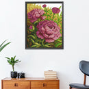 14CT Stamp Cross Stitch Kits DIY Flowers Printed Needlework Decor (H530)