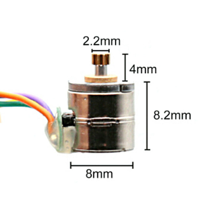 2-Phase 4-Wire mini 8mm stepper motor micro stepping motor copper gear ME