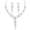 Fashion Crystal Bridal Earrings and Necklace Jewelry Set Exquisite Diamond