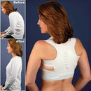 White Comfortable Adjustable Magnetic Posture Support Corrector Body's Back U7I2