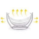 Iron Fruit Basket Vegetable Drain Swinging Bowl Rack Storage Stand H L0Z1