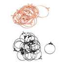 40 sets DIY Craft Round Hoop Loop Ear Wire Jewelry Making Earrings Findings
